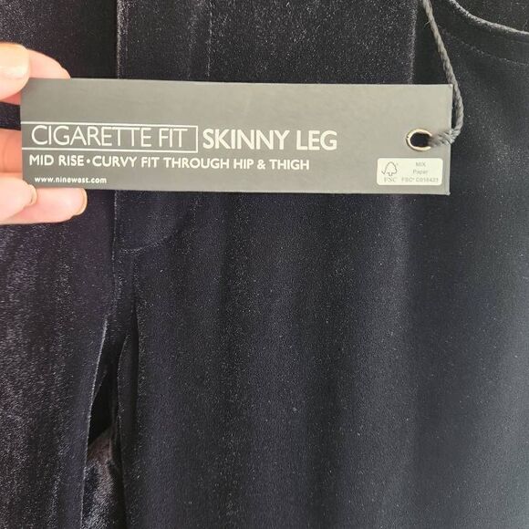 Nine West Mid Rise Velour Jeans Pants Size 10 - Picture 4 of 6